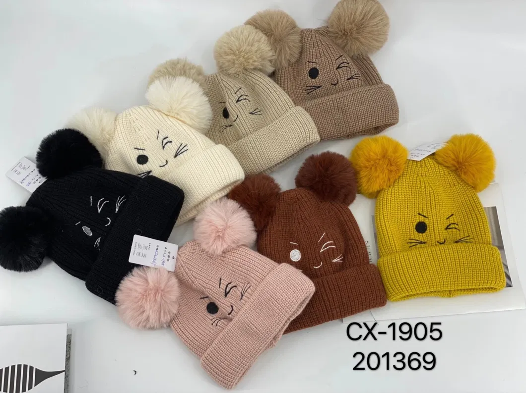 Carton Design Knit Kids Sportwear Headwear Cap